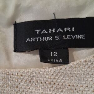 Tahari ASL Cream Midi Dress